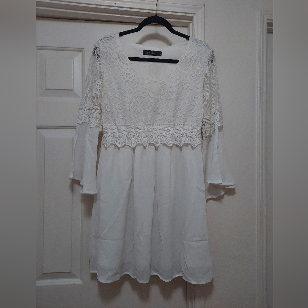 White boho dress